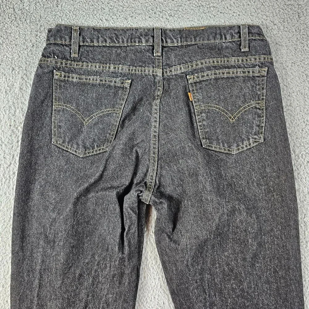 Vintage Levis 550 Jeans Men 36x32* Black Relax Taper Orange Tab Distress 90s USA